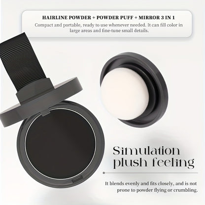 Beard Touch-Up Powder for Men — Instant Gray Coverage & Hair Filler for Beard, Eyebrows, Hairline | Natural Thickness Effect | 5 Colors Available