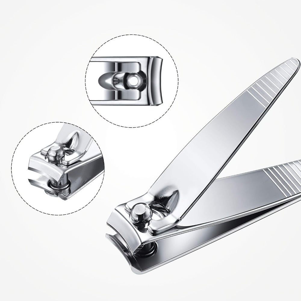 100pcs Bulk Stainless Steel Nail Clippers Suitable for Men & Women - Heavy-Duty Flat Toenail & Fingernail Trimmers with Pointed Tip, Portable Travel Manicure Pedicure Set, Compact for,, Gym, Use (No Folding)