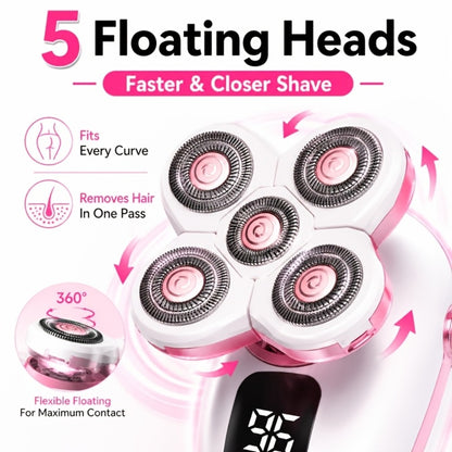 Electric Shaver for Women & Men – Rotary Shaver with IPX6 Waterproof, Wet & Dry Use, Floating Head, Type-C Charging, Display Screen | Body Hair Removal for Underarm, Leg, Arm & Face, Holiday Gift