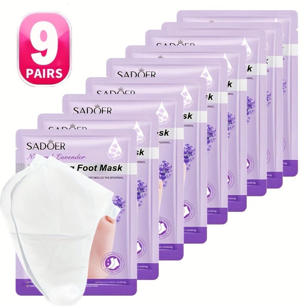 6/9 Pairs Lavender Foot Mask, Hydrating And Moisturizing Foot, Portable Foot Mask, Suitable for Home, Going Out, Travel, Business And Other Occasions, Gifts, Foot Care, Foot Skin Care, Hand Greeting, Mother's Day Gift