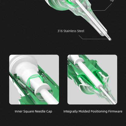 Disposable Tattoo Needles 20pcs Mixed Set - RL RS M1 C-M Multi-Gauge, High Transparency Cartridge, Lasting Sharpness & Ample Ink Capacity for Professional Artists & Beginners