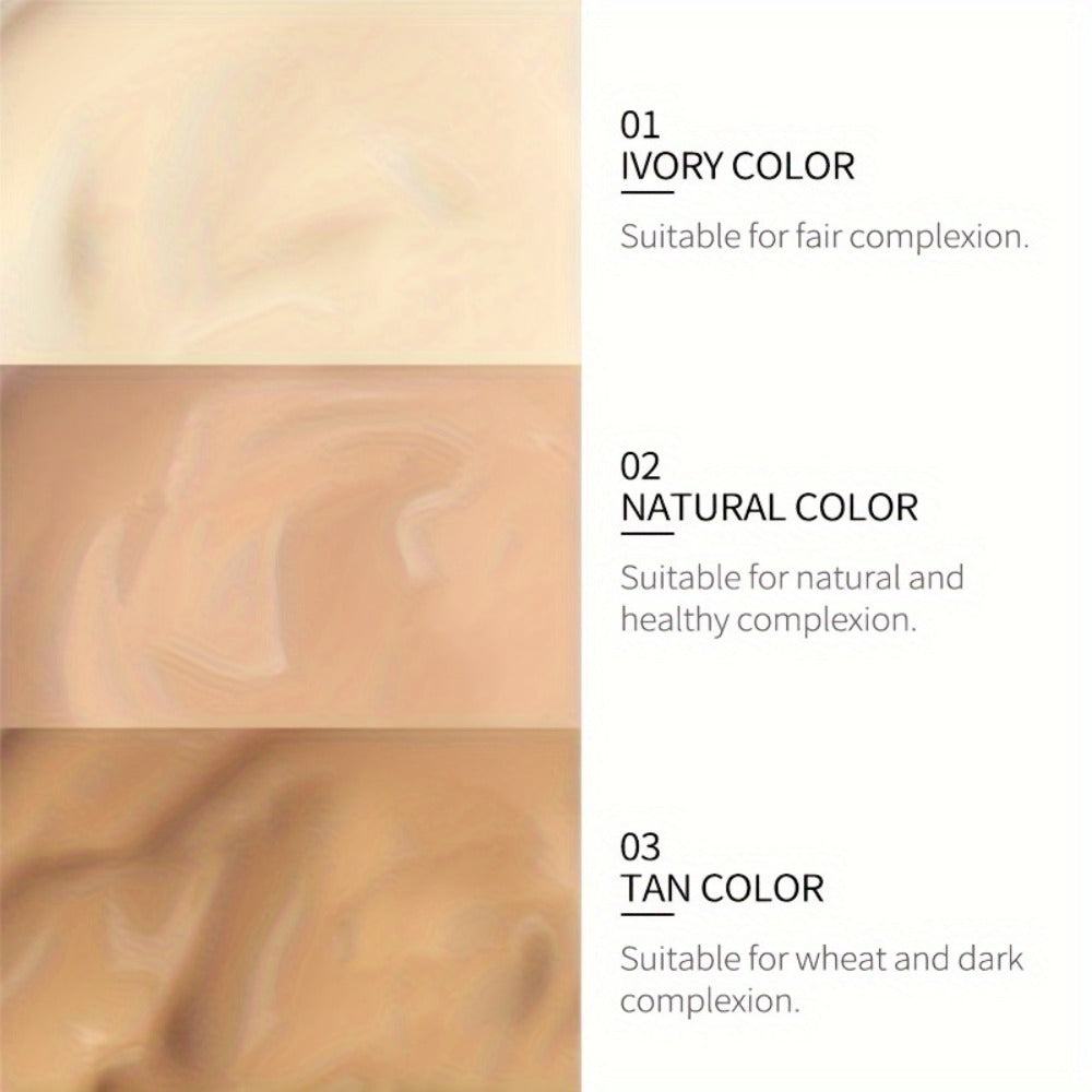 3/ 5PCS Moisturizing Liquid Foundation 30ml - Long Wearing Full Coverage Waterproof Flawless Skin Friendly Makeup Cream For Unisex Users