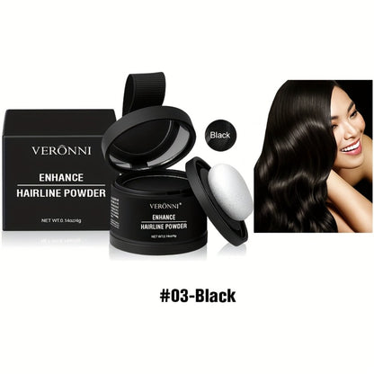 Hairline Shadow Powder Kit with Brush — Instant Waterproof Hairline & Hair Root Concealer | Natural Seamless Finish | 6 Shades for Men & Women