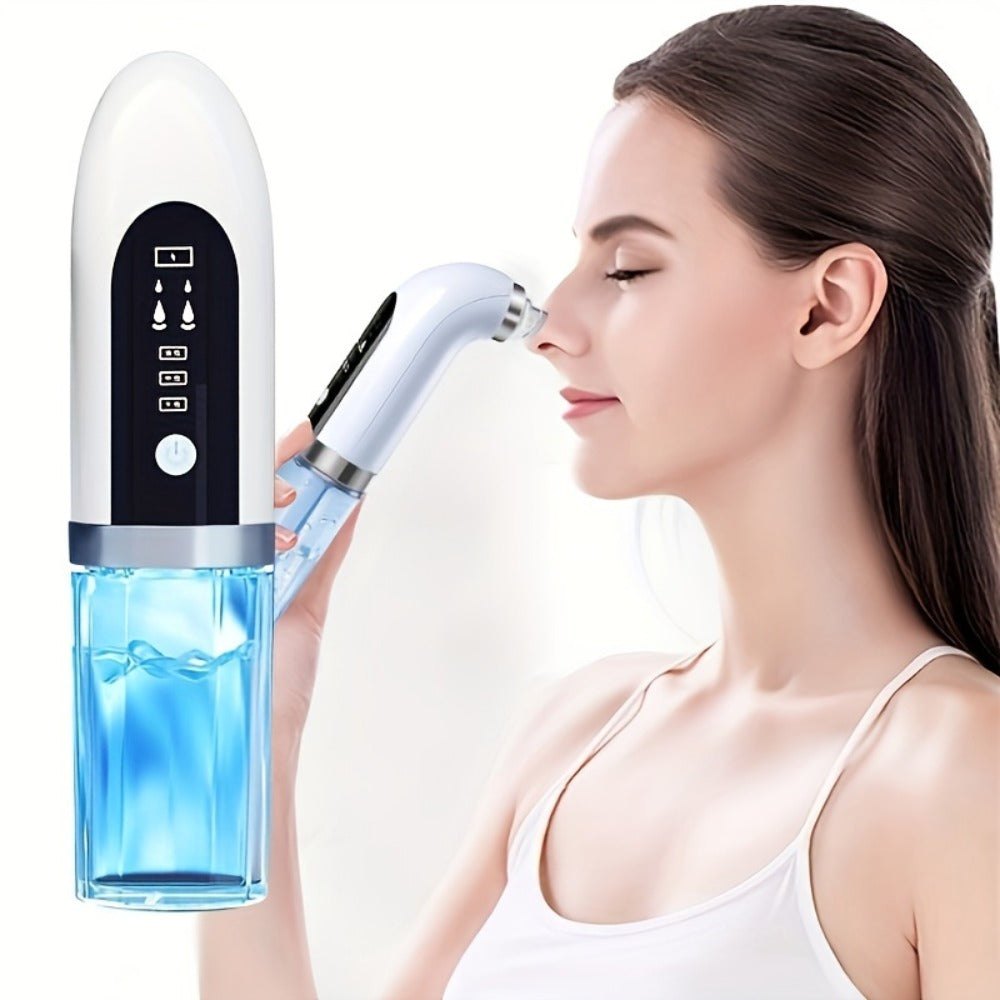 Pore Vacuum Blackhead Remover 6 Accessories 3-Speed Suction USB Rechargeable Transparent Design Deep Pore Cleansing Tool for Men Women Travel Portable Skincare Kit
