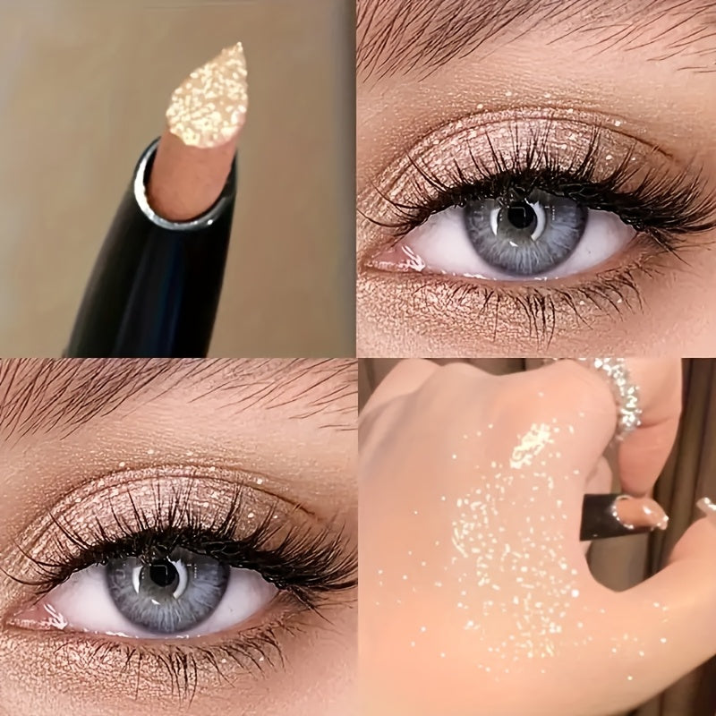 6pcs of Pearl Eyeshadow Sticks Set, Sparkling Eyeshadow Pen, Long-lasting and Waterproof, Not Easy to Fade, Perfect for Beginners, Perfect Gift