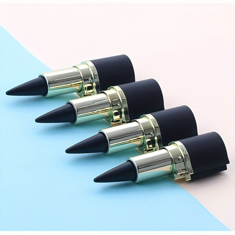 Black Eyeliner Pencil – 5-Pack Waterproof Smudge-Proof Matte Eyeliner, Long-Lasting Cream Formula, Fade-Resistant, Easy to Apply for Beginners, Solid Liner Set