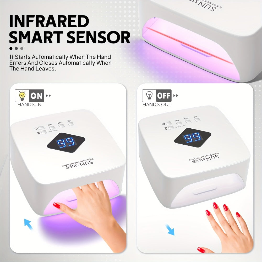 Nail Tech Supplies 30 LED 3 Timers Nail Lamp Fast Nail Gel Porfessional Safe Rechargeable Portable Wireless Nail Polish Dryer