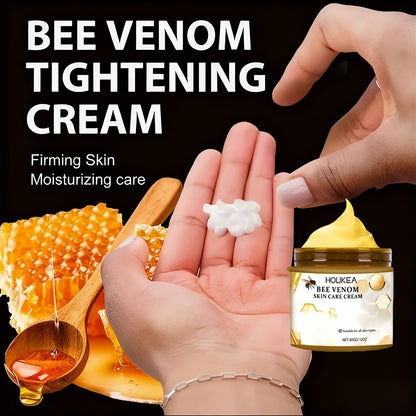 Bee Venom Body Firming Cream 3pcs - Skin Tightening Moisturizer with Hyaluronic Acid for Neck, Knees, Legs & Hands, Long-Lasting Hydration Anti-Aging Body Lotion, Daily Care Gift Set