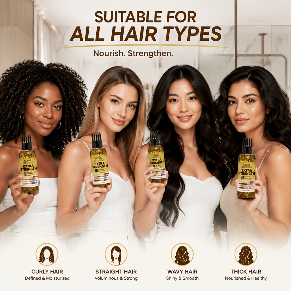 3.38oz Botanical Hair Oil, 10-In-1 Herbal Hair Essential Oils, Contains Batana Oil, Rosemary, Fenugreek, Pumpkin Seed Oil, for All Damaged Hair And Scalp Types, Multi-Effect Nourishment, Enhance Shine & Strengthen Hair | Father'S Day Gift