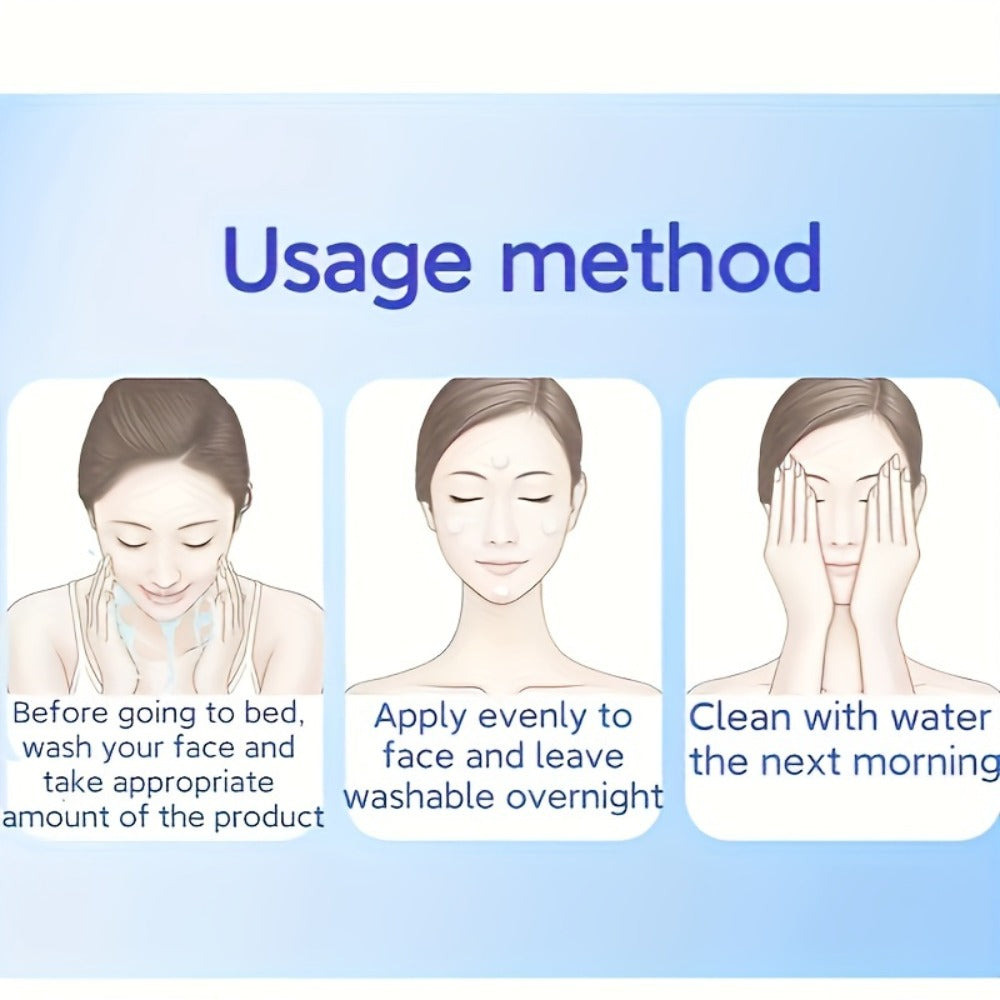 YANJINY Oligopeptide Moisturizing Sleep Mask Gel, Niacinamide & Hyaluronic Acid Enriched Night Serum - Alcohol Free, Scented, Dry Skin Face, Portable Single-Use Packets (Quantity Unspecified)