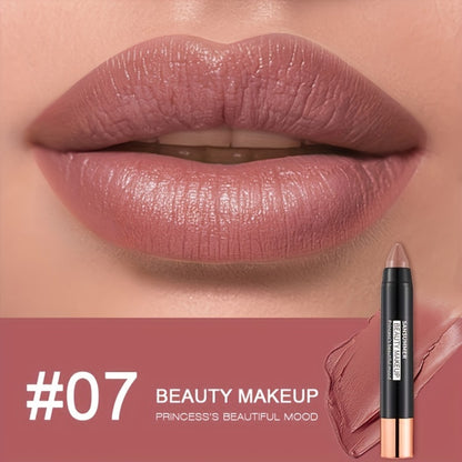Crayon Lipstick Gift Box Set 6 Shades Matte Velvet Waterproof Long Lasting Easy Apply Popular Colors Luxury Lip Makeup Gift for Women Travel