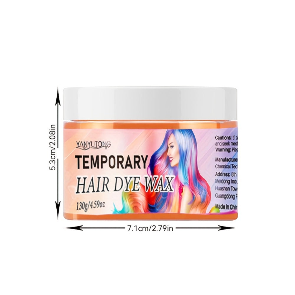 Temporary Hair Dye Wax 130g | Instant Color Hair Styling Wax for Party Halloween Cosplay | Dazzling Vivid Colors | Quick Apply & Easy Wash Out | Blue & Orange