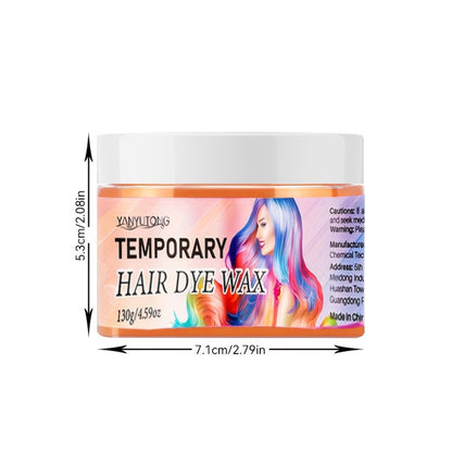 Temporary Hair Dye Wax 130g | Instant Color Hair Styling Wax for Party Halloween Cosplay | Dazzling Vivid Colors | Quick Apply & Easy Wash Out | Blue & Orange