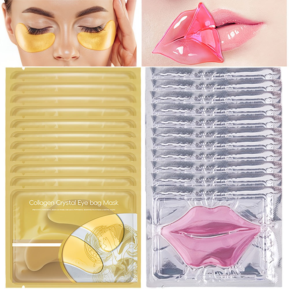 6pcs/12pcs/18pcs Moisturizing Eye Mask Hyaluronic Acid Pink Lip Mask Patch For Hydrated Lips, Moisturizing And Hydrating Anti-Dry Lip & Eye Care & Lip Eye Sleeping & Lip Eye Nourishes & Smoothing Mother Gifts Set For Women Christmas Gifts