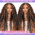 [Human Hair Wigs] High Gloss Lace Front Wig, Human Hair 1B/30 Black And Brown Deep Wavy Wig, Glueless Wig, Human Hair Pre-cut 13x4, High Definition Lace Front Wig, Human Hair Pre-plucked Baby Hair Wigs Perfect for Everyday And Special Events