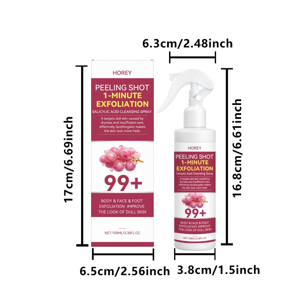 Body And Face Exfoliating Gel - Enriched with Grape And Malic Acid - Deeply Cleanses Skin, Removes Dead Skin Cells from Body And Face, Soothes Skin, Physically Exfoliates Through Gentle Scrubbing, Portable And Easy to Use
