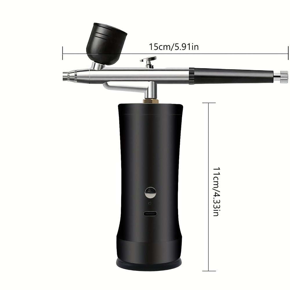 Airbrush Kit with Compressor, Rechargeable Portable Cordless Air Brush Set, Handheld Airbrush Gun Set for Nail Art, Makeup, Painting, Cake Decor