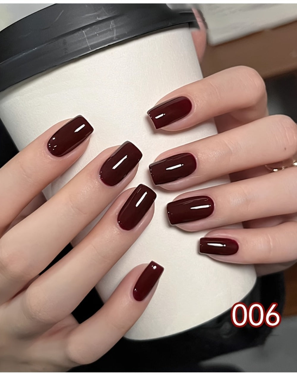 MORDDA 9pcs/set Ancola Red Solid Glue -- New Spring And Summer Nail Products Multifunctional Solid Nail Polish With Gradient Effects With Shiny Gloss And Fashionable LED Nails In High Saturation Colors A Top Choicefor Women's Manicures DIY