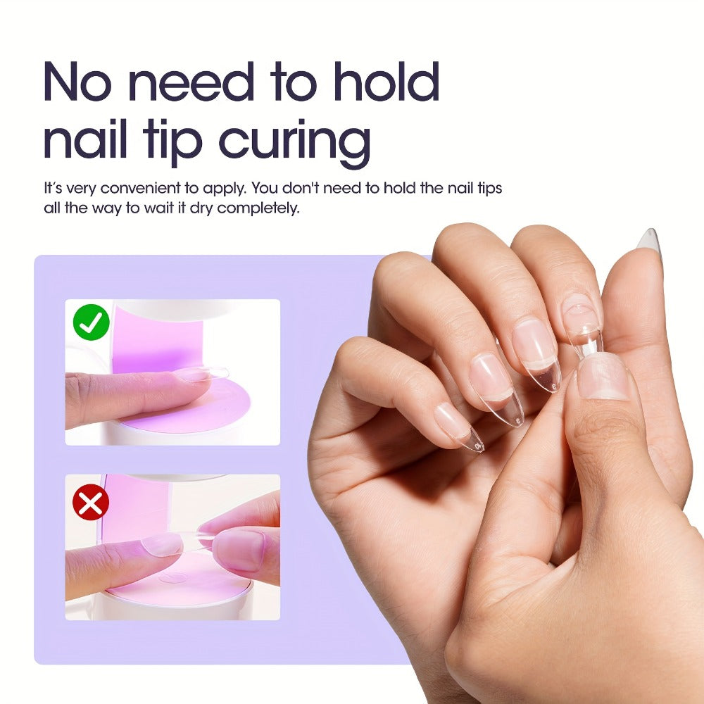 Gellen Solid Nail Glue Gel for Press on Nails, 30G Gel Nail Glue with Light for Acrylic Nails, Clear 3D Sculpture Gel Super Strong Solid Nail Glue Gel for Gel Tips /Led Lamp Cured Strong Adhesive Acrylic Nail Tips Nail Art Home, Christams Gift