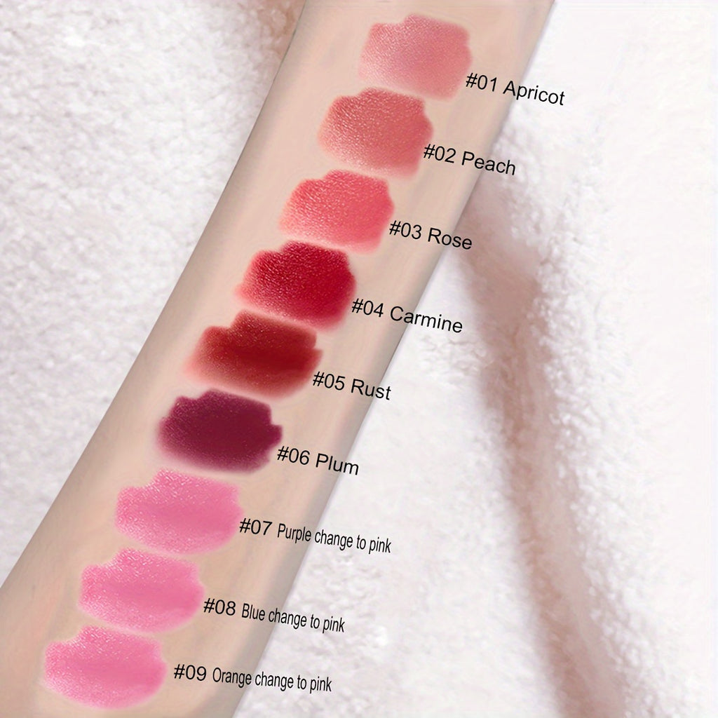6pcs Lipstick Set, Matte Color Changing Jasmine Scent, Non-Fade Lip Shaped Lipstick Gift Set, Ideal Lip Makeup Gifts for Women
