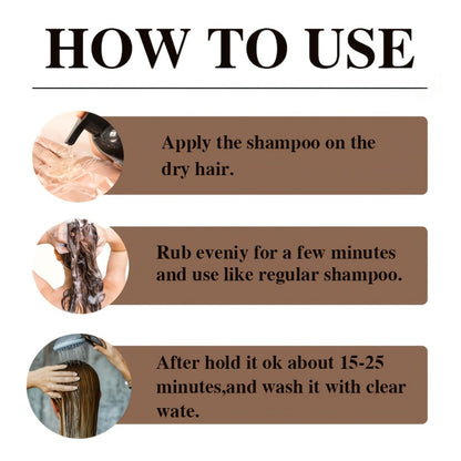 Hair Dye Shampoo 7-in-1 Gray Hair Coverage - Ginger Oil, Biotin & Rosemary Infused Color Shampoo, Gentle Scalp Formula, Brown, Chestnut Brown & Black