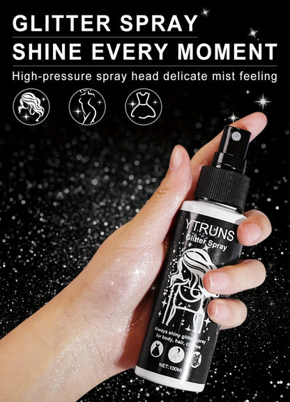 Glitter Spray for Hair & Body - Quick Dry Shimmer Spray for Face, Lips, Eyes & Skin - Festival Body Glitter Spray Set (2pc & 3pc Options)
