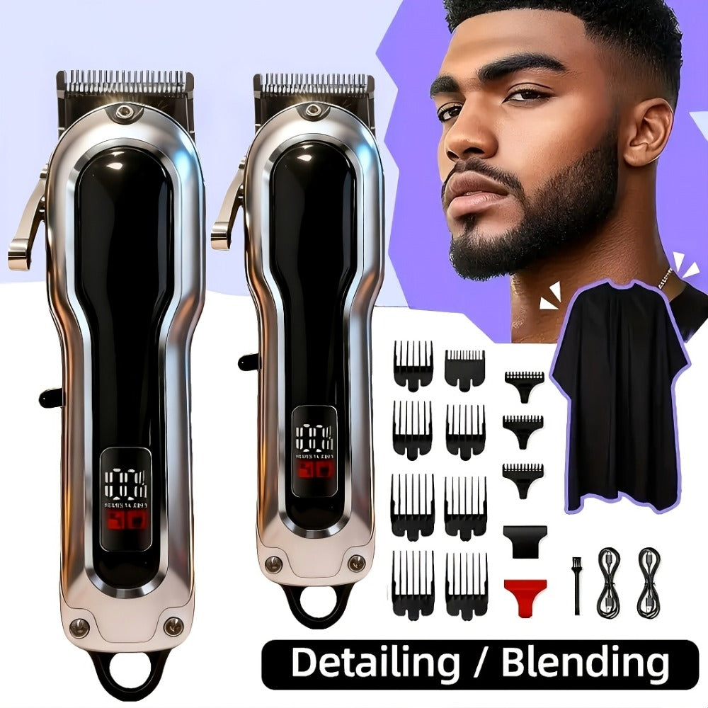 Professional Electric Hair Clipper Set, Home Hair Cutting Tool, Stylish Trimmer, Barber-Grade Hair Clipper, Long-Lasting Battery, Beauty Set Suitable for Home And Travel, Father's Day, Birthday, And Christmas Gift, Barber Trimmer.