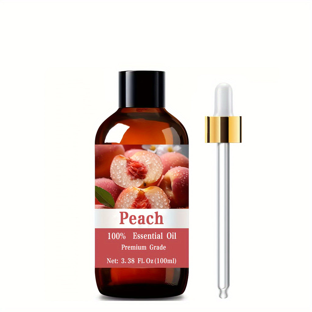 Peach Essential Oil, 100Ml/3.38 Fl.Oz, for Nail, Hair & Skin Care, Massage, Moisturizing Massage Essential Oil for Men And Women, Meditation Gift, Perfect Christmas Gift