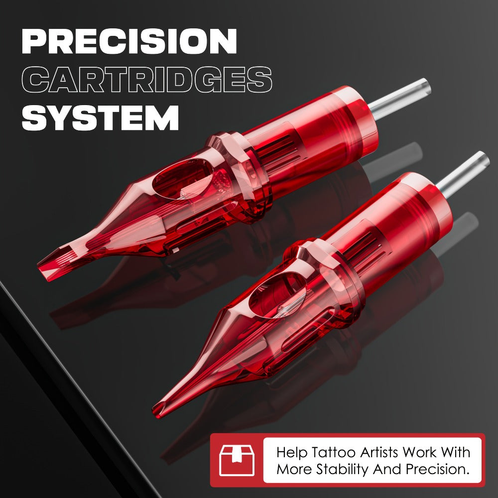20/50pcs Neebol Tattoo Cartridge Needles Mixed Size Assorted Round Liner Shader Curved/Round Mag #10 #12 Bugpin Standard 3RL 5RL 7RL 9RL 11RL 5RS 7RS 9RS 7RM 9RM 9M1 for Tattoo Supplies And Equipment, Tattoo Gun Machine Kit Body Art Gift