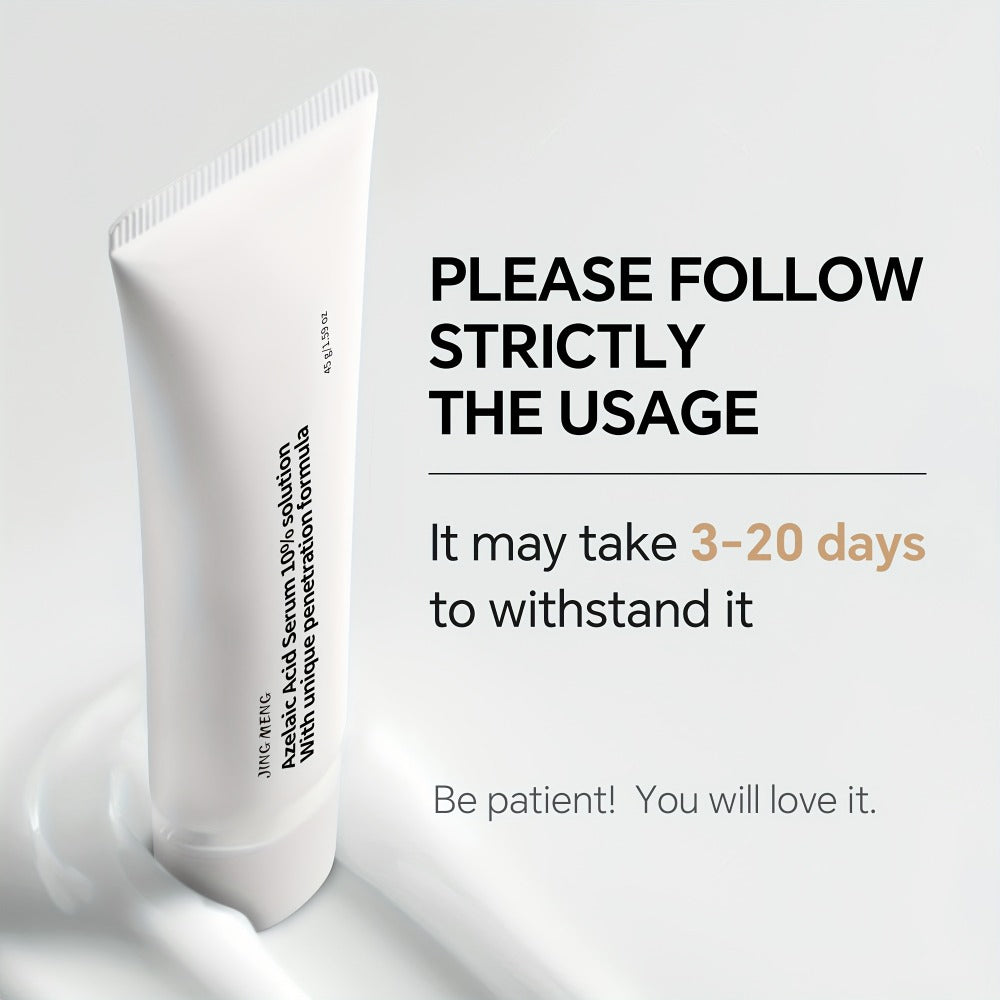 JING MENG 10% Azelaic Acid Serum, Evens Out Light Beige, Improves Skin Texture, Makes Skin Feel Soft And Smooth, Reduce The Look Of Dark Spots, Skincare for Woman, 1/2pcs, Salmon Dna PDRN Serum Combination, Face Skin Care, Women's Gift
