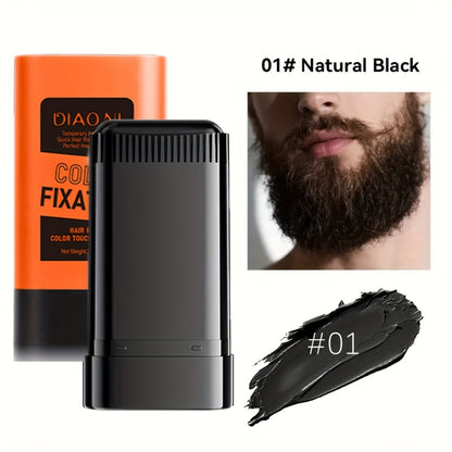 Disposable Hair Root Touch-Up Stick 2pcs - Portable Gray Coverage Hair Dye Stick with Plant-Based Squalane | Long-Lasting | 3 Shades | All Hair Types