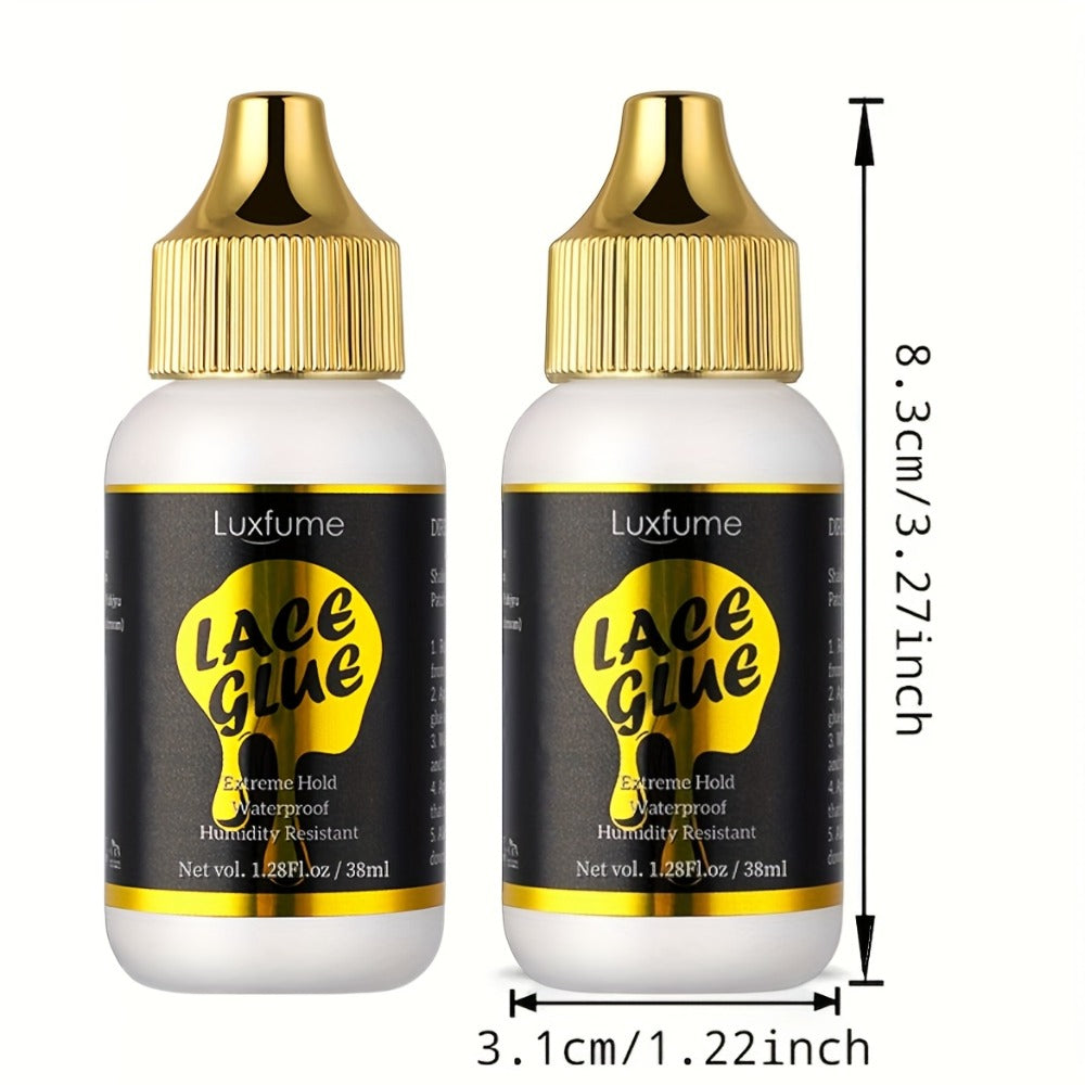 Lace Glue for Wigs Bold Hold Invisible Bonding - Fast Drying Waterproof Extreme Hold Wig Adhesive for Lace Front Wigs Daily Styling 2pcs