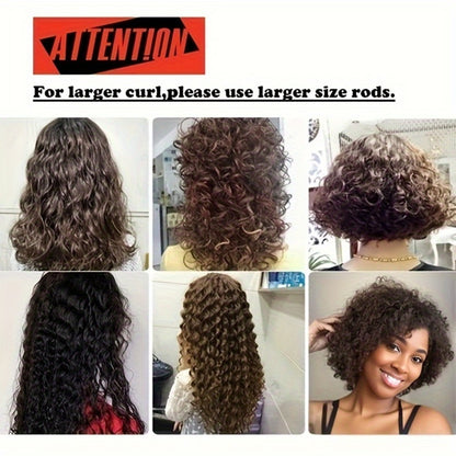 Perm Rods Spiral Curling Hair Sticks Set 39-42pcs - Plastic Curl Rods Professional Hair Curler Kit for Defined Curls Waves Natural Hair Styling
