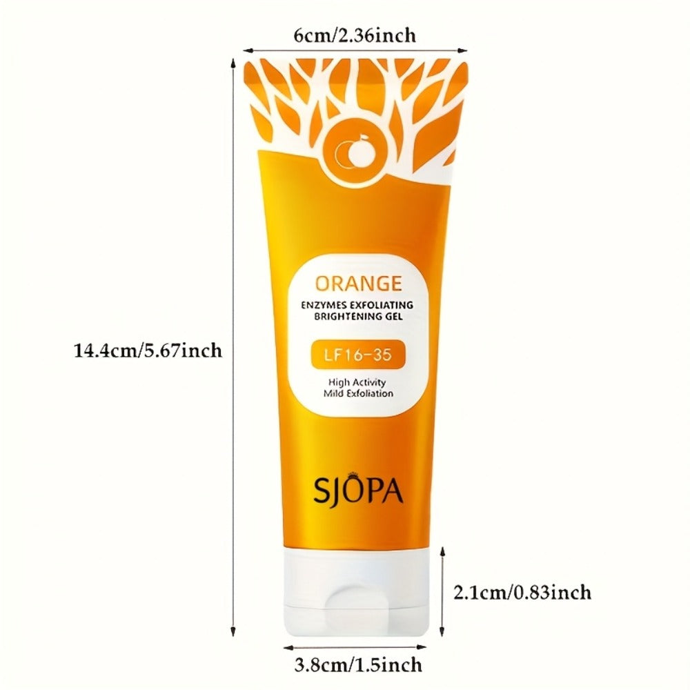 Exfoliating Face Gel Orange Vitamin C Salicylic Acid Brightening Pore Cleansing Alcohol Free Moisturizing Physical Exfoliant for All Skin Types Daily Use 100g
