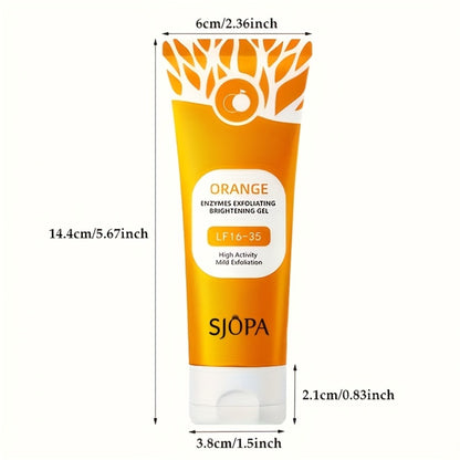Exfoliating Face Gel Orange Vitamin C Salicylic Acid Brightening Pore Cleansing Alcohol Free Moisturizing Physical Exfoliant for All Skin Types Daily Use 100g