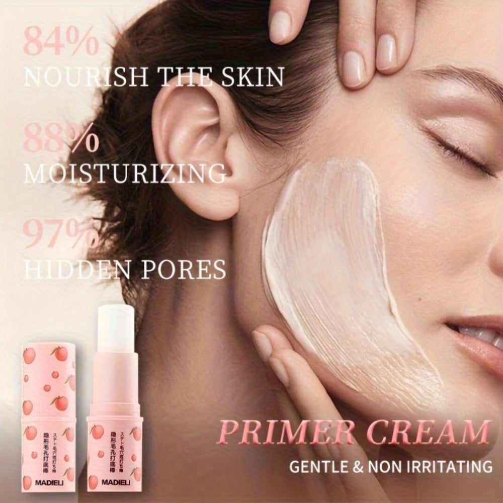 Makeup Primer Stick with Sakura Extract — Cherry Blossom Tinted Base, Lightweight Smooth Blending Formula, Natural Finish for Light to Beige Skin Tones, J-Beauty & K-Beauty Inspired, 1 fl oz