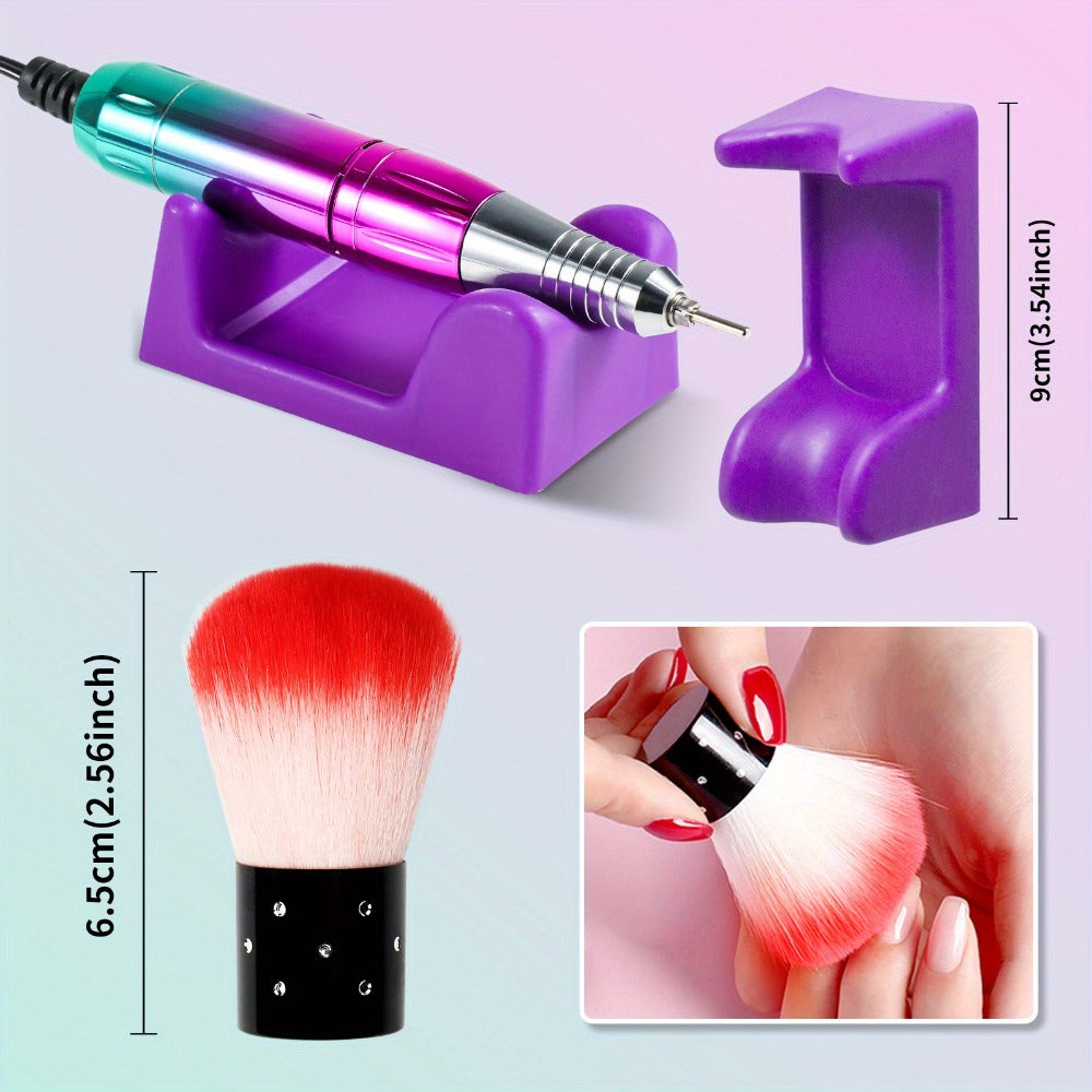 Electric Nail Drill Machine, 45000RPM Professional Nail File Cordless Rechargeable Nail Efile for Acrylic Gel Nails, Manicure Pedicure Polishing Shape Tools for Salon Home Use- Nail Drill