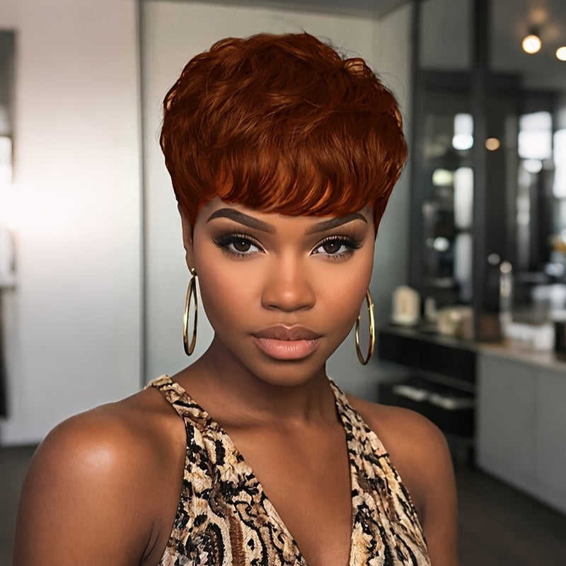 Short Wig with Bangs Body Wavy Hair Synthetic Wig for Women Nice Hair Short Black Hair Wigs for Women