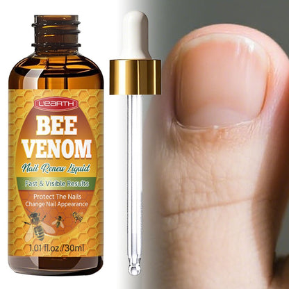 Bee Venom Toenail Repair Solution Extra Strength Toenail Treatment for Damaged Discolored Nails Nail Restoration Serum Visible Results in 7 Days 1.01 fl oz