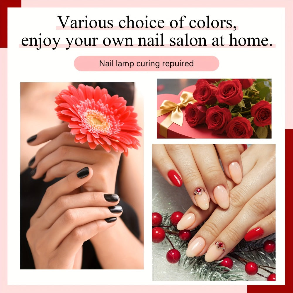 PHOENIXY 30pcs Pure Gel Set, Including Base Gel, Glossy Top Coat, Matte Top Coat, and Golden Glitter Top Coat