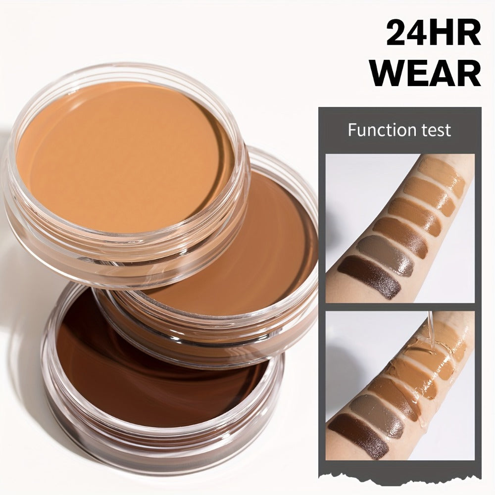 Matte Velvet Foundation Cream Full Coverage — Waterproof Oil Control, Pore-Less Smudge-Proof Long-Lasting Formula, 0.7oz, 6 Shades Light to Deep