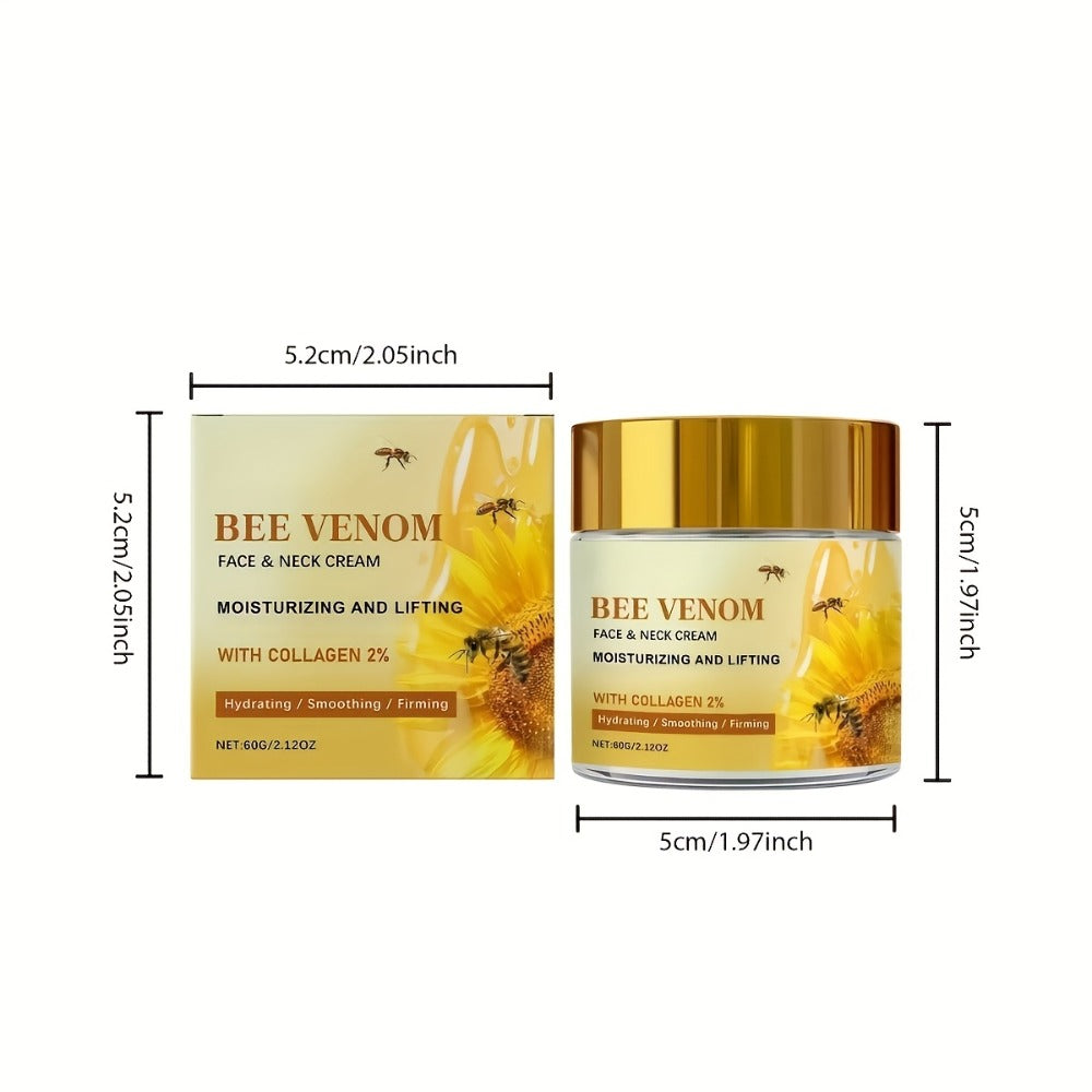 2pcs Instant Firming Bee Venom Face Cream, Tightens Skin, Collagen Instant Lifting Face Cream, Firms Fine Lines And Wrinkles, Suitable for All Skin Types, Skincare, A Gift For, The Perfect Gift, Local Warehouse