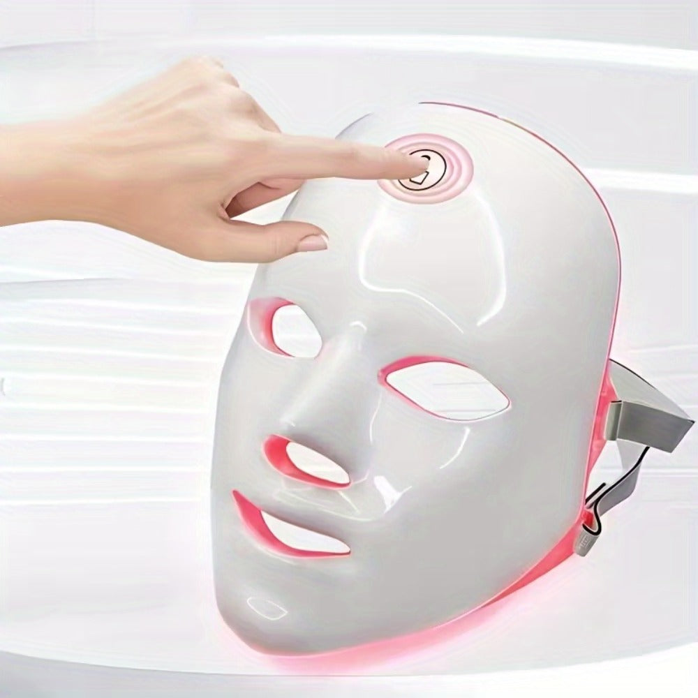 Ideal Holiday Gift, 7-Color LED Light Skincare Device, Multifunctional Home Beauty Tool, Facial Available, Ideal For Personal Care And As A Gift For Mother'S Day Or Girlfriend