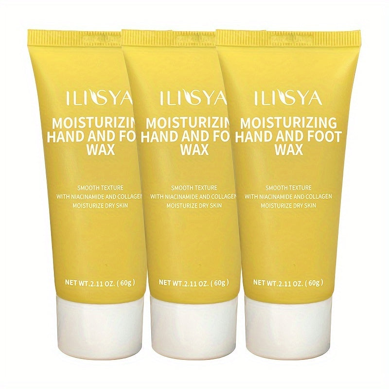 Foot Wax Moisturizing 3PCS Niacinamide Deep Hydrating Foot Cream Mask - Softening Cracked Heel Treatment for Dry Feet Men & Women Foot Care