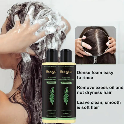Rosemary Shampoo Set 2pcs/3pcs - Rosemary Extract, Vitamin C & Keratin Formula, Cleanses & Moisturizes, Smooth Shiny Strengthened Hair, Holiday Hair Care Gift Set for Women & Men
