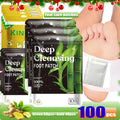 [Christmas Gift] 100pcs Deep Cleaning And Care Foot Patch Set - Green Package, Natural Bamboo Vinegar Ginger Powder Plant Ingredients, Alcohol Free Enhanced Cleaning And Moisturizing, Cheap Foot Care Massage Mat For Winter Foot Bath - Christmas Gift - Loc