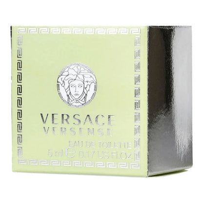 Versace Versense Eau de Toilette Mini 5ml - Travel Size EDT Spray 0.17 Fl oz | Fresh Aquatic Floral Fragrance for Women Portable Perfume Sample