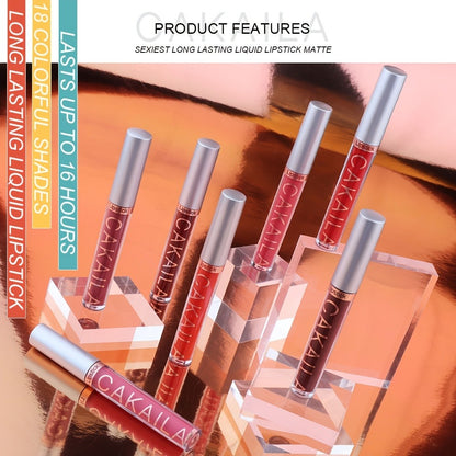 Matte Liquid Lipstick Set 18 Pieces — Long-Wearing Smudge-Proof Formula, Smooth Creamy Texture, Moisturizing All-Day Comfort, Multi-Shade Lip Color Collection for Women