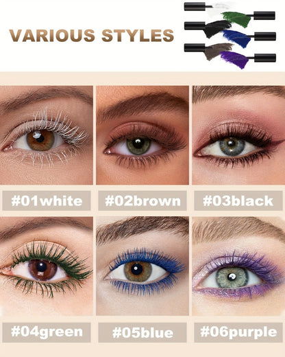 Volume & Lengthening Mascara — Thickening Curling Long-Lasting Formula | Plant Squalane | Dramatic Lash Look | 6 Shades | Daily & Party Wear