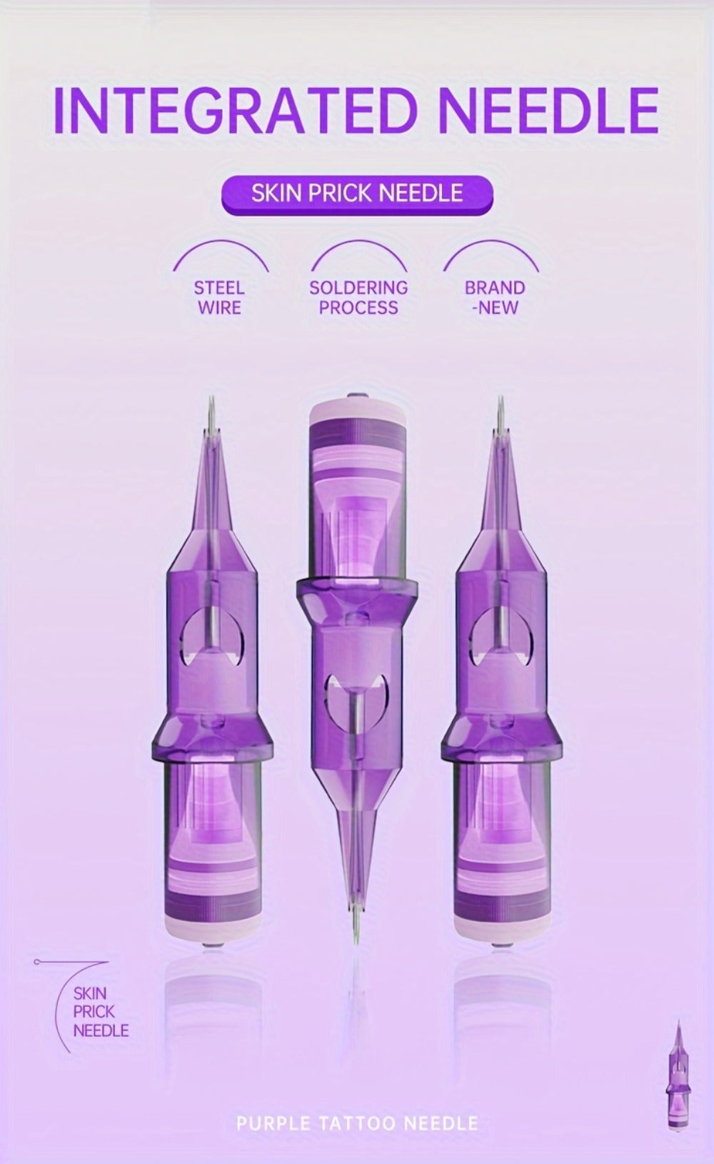 Tuffking Offers Tattoo Cartridge Needles in Packs of 10, 20, 30, 40, Or 50, Featuring Various Sizes. These Purple Liner Needles Are Suitable for Both Professional Tattoo Artists And Novices, Including Standard Round Liners Like RL, RS, RM, And M1